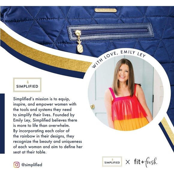 Fit & Fresh Metro 2-in-1 Quilted Tote, Laptop Bag with Insulated Cooler Women - Picture 8 of 9